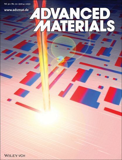 Journal cover showing laser heating FeRh